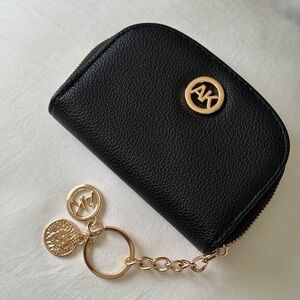 Anne Klein Black Keychain Wallet